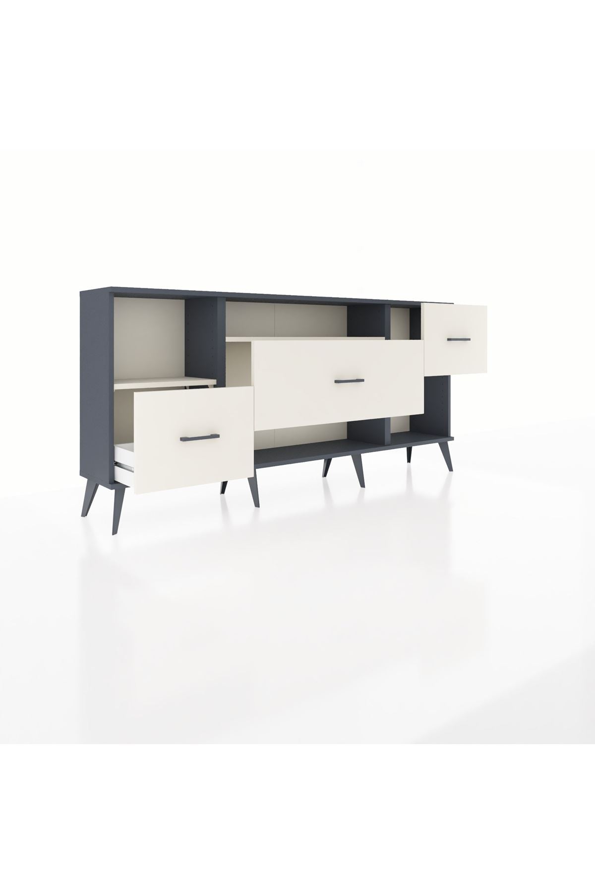 Arges Konsol 2 Raflı 3 Çekmeceli 176x30x83 - S148M019V13A