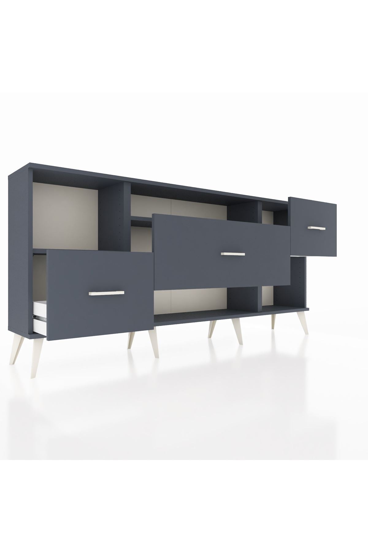 Arges Konsol 2 Raflı 3 Çekmeceli 176x30x83 - S148M019V17A