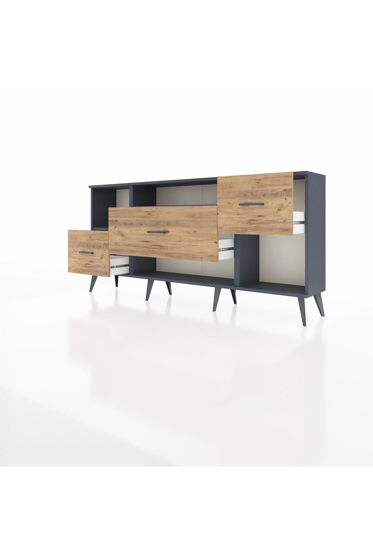 Arges Konsol 2 Raflı 3 Çekmeceli 176x30x83 - S148M019V18A