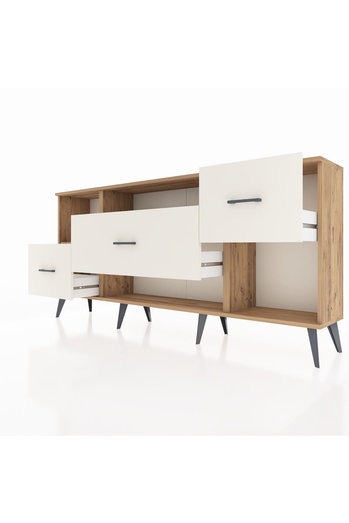 Arges Konsol 2 Raflı 3 Çekmeceli 176x30x83 - S148M019V19A