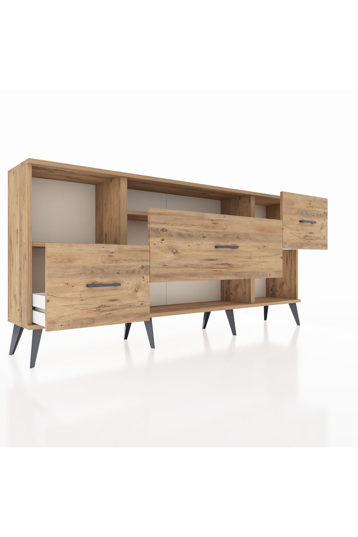 Arges Konsol 2 Raflı 3 Çekmeceli 176x30x83 - S148M019V21A