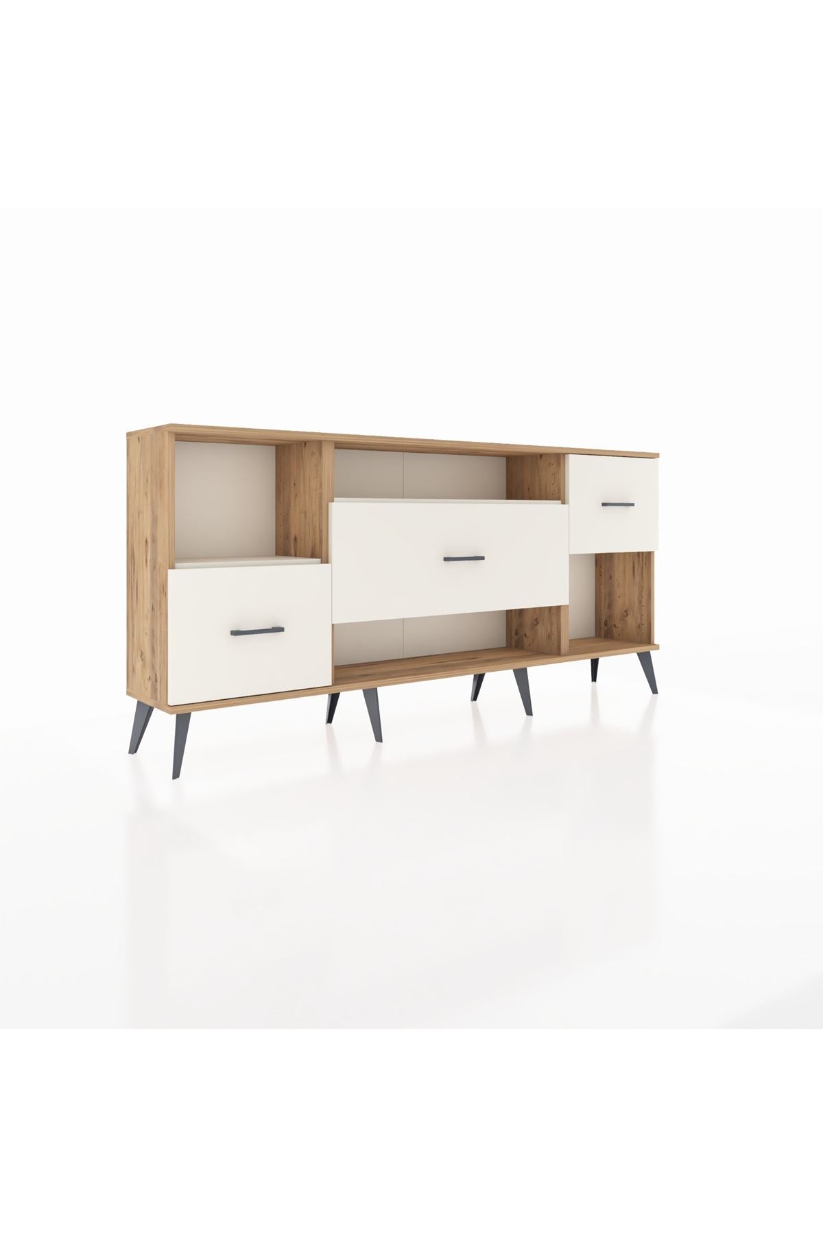 Arges Konsol 2 Raflı 3 Çekmeceli 176x30x83 - S148M019V22A