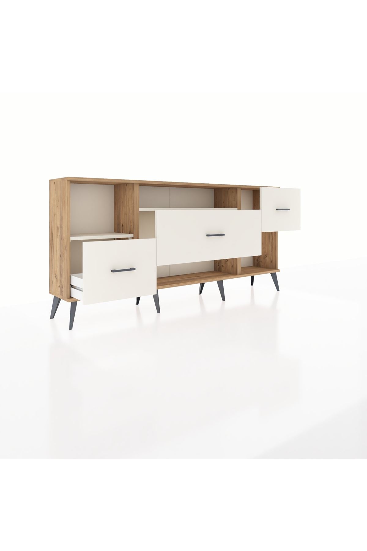 Arges Konsol 2 Raflı 3 Çekmeceli 176x30x83 - S148M019V22A