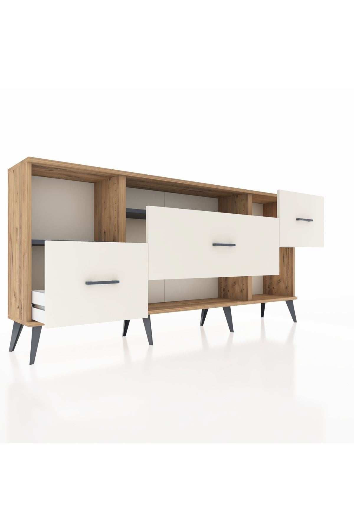 Arges Konsol 2 Raflı 3 Çekmeceli 176x30x83 - S148M019V25A