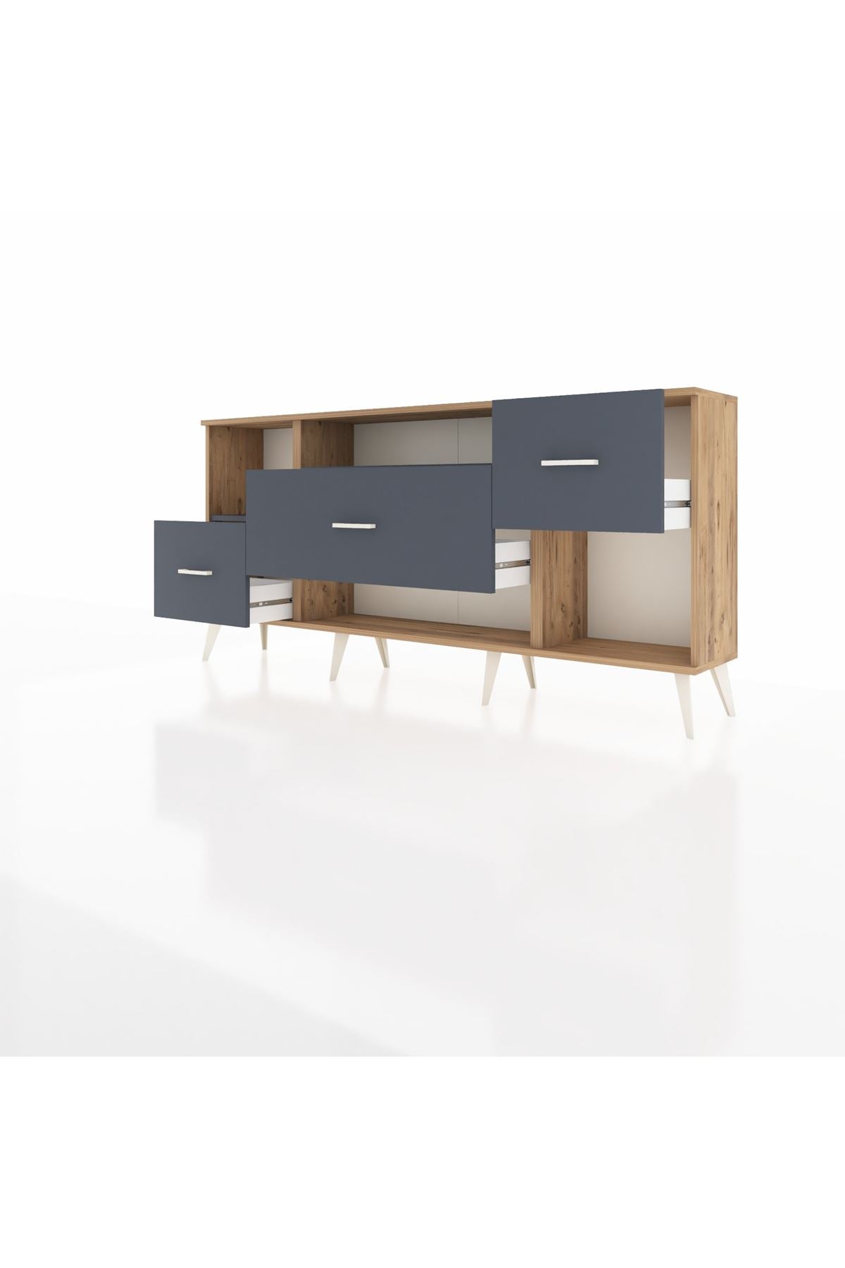 Arges Konsol 2 Raflı 3 Çekmeceli 176x30x83 - S148M019V26A