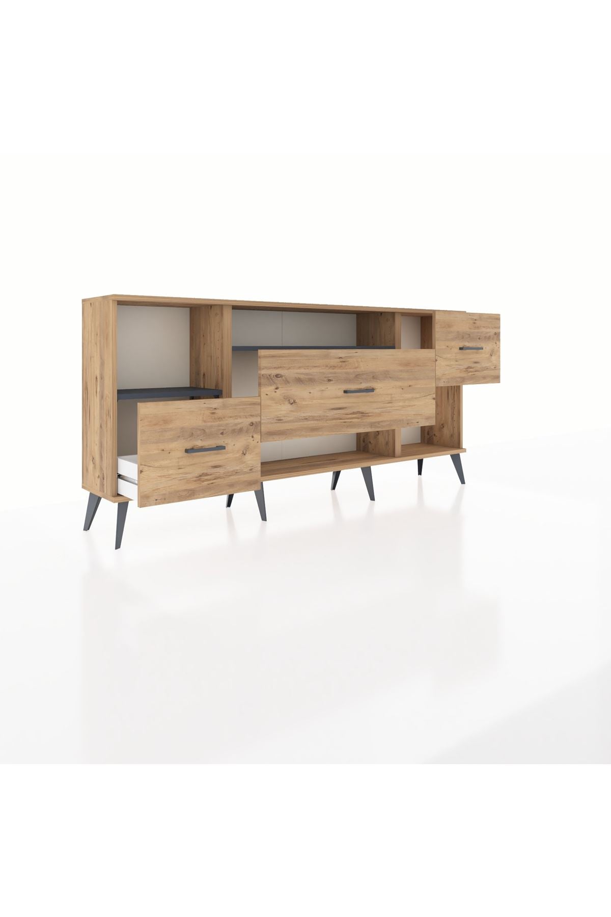 Arges Konsol 2 Raflı 3 Çekmeceli 176x30x83 - S148M019V27A