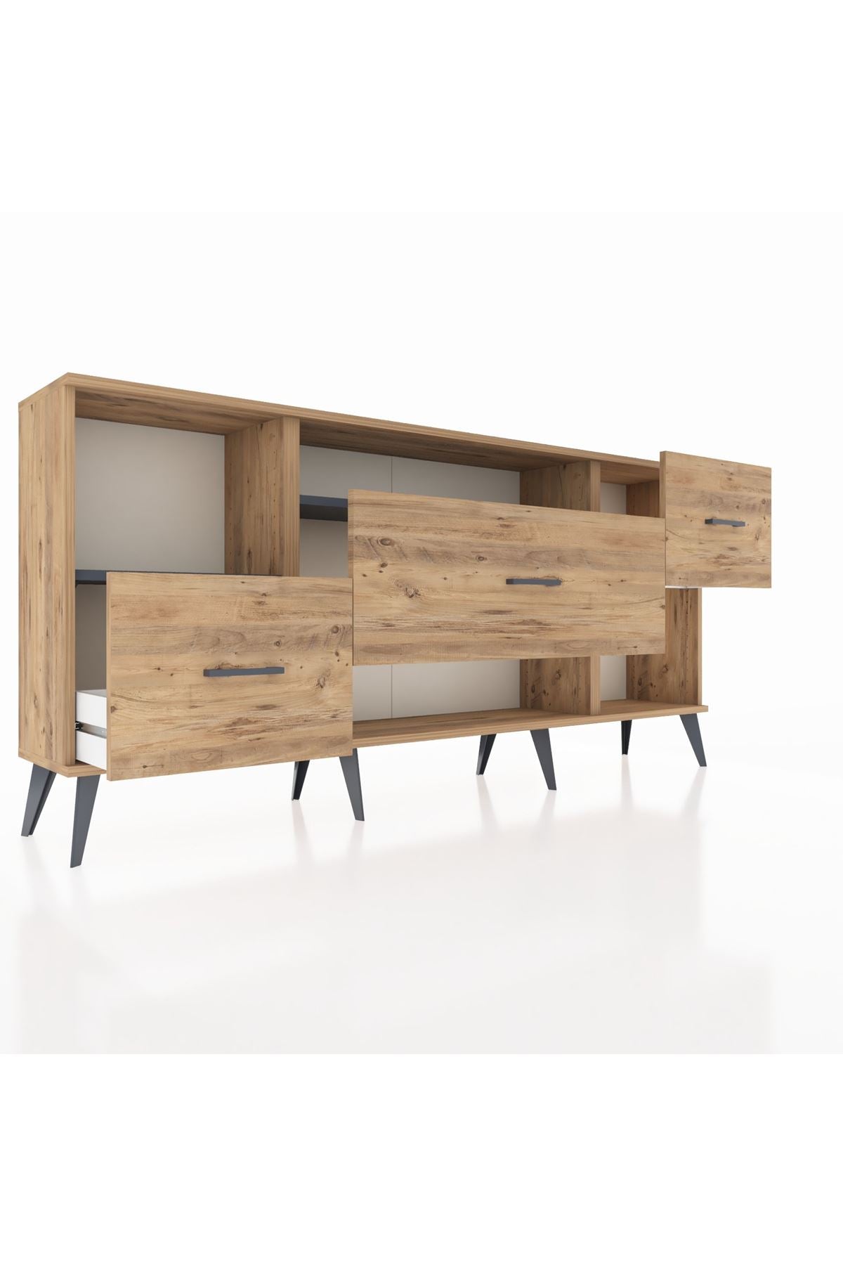 Arges Konsol 2 Raflı 3 Çekmeceli 176x30x83 - S148M019V27A