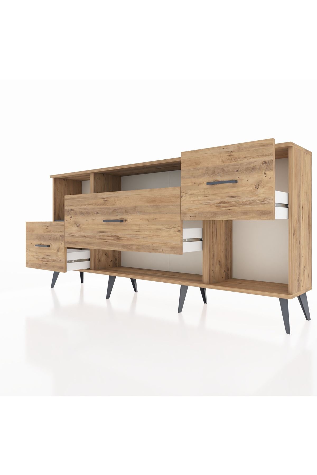 Arges Konsol 2 Raflı 3 Çekmeceli 176x30x83 - S148M019V27A