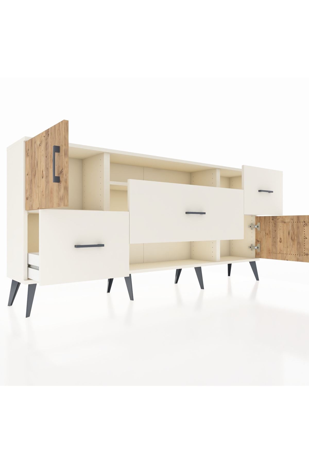 Arges Konsol 2 Raflı 3 Çekmeceli 2 Kapaklı 176x30x83 - S148M020V01A