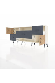 Arges Konsol 2 Raflı 3 Çekmeceli 2 Kapaklı 176x30x83 - S148M020V02A