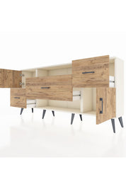 Arges Konsol 2 Raflı 3 Çekmeceli 2 Kapaklı 176x30x83 - S148M020V03A