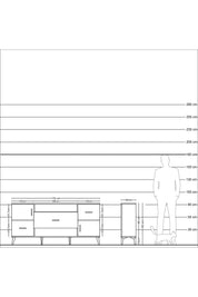 Arges Konsol 2 Raflı 3 Çekmeceli 2 Kapaklı 176x30x83 - S148M020V03A