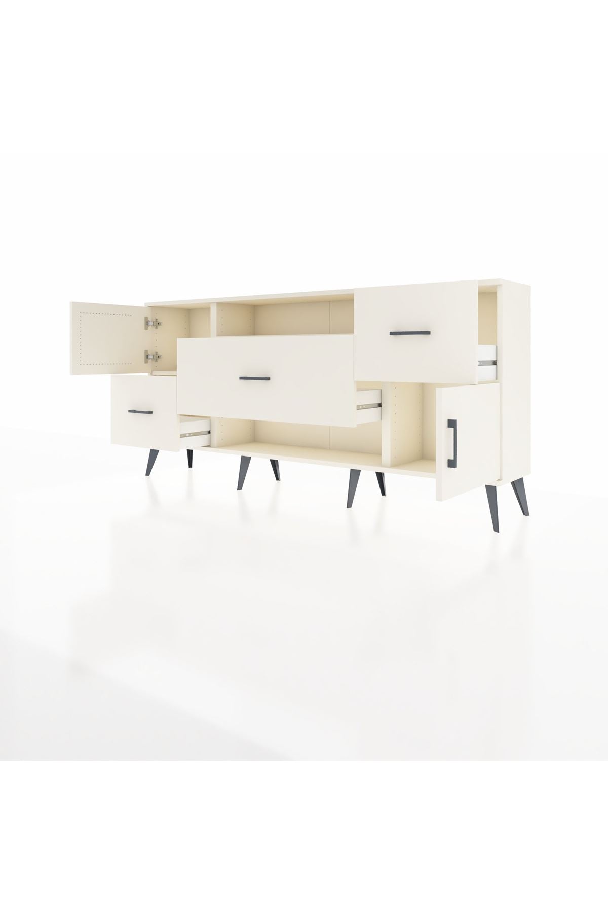 Arges Konsol 2 Raflı 3 Çekmeceli 2 Kapaklı 176x30x83 - S148M020V04A