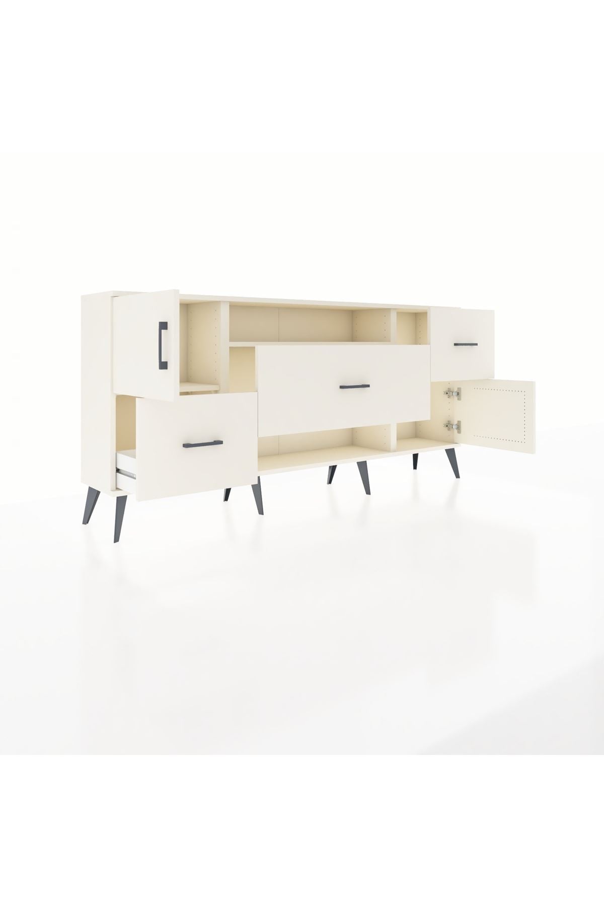 Arges Konsol 2 Raflı 3 Çekmeceli 2 Kapaklı 176x30x83 - S148M020V04A