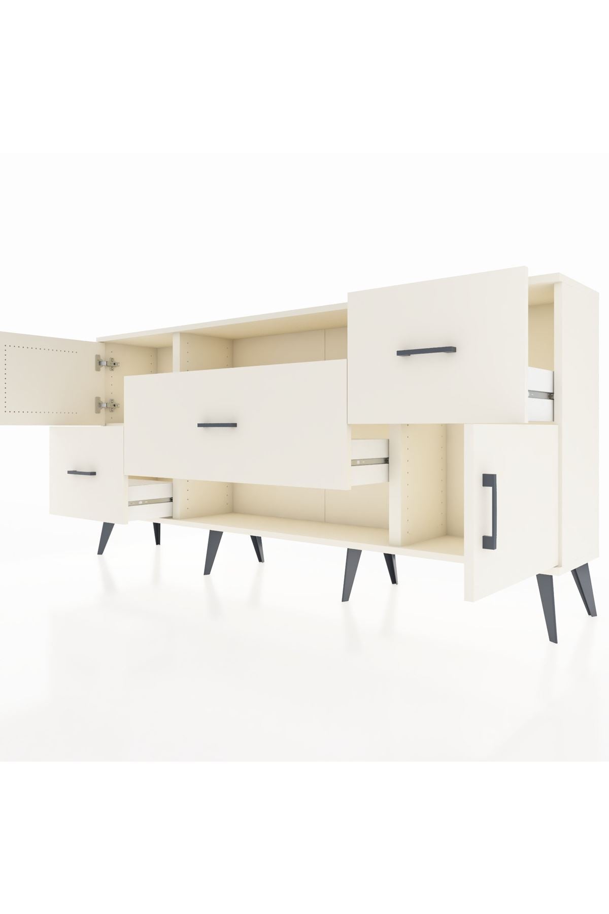 Arges Konsol 2 Raflı 3 Çekmeceli 2 Kapaklı 176x30x83 - S148M020V04A