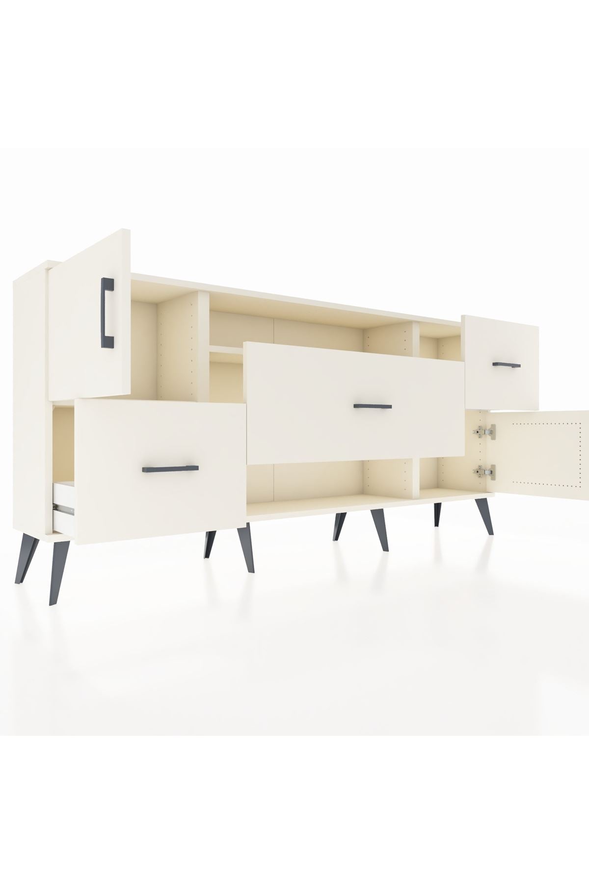 Arges Konsol 2 Raflı 3 Çekmeceli 2 Kapaklı 176x30x83 - S148M020V04A