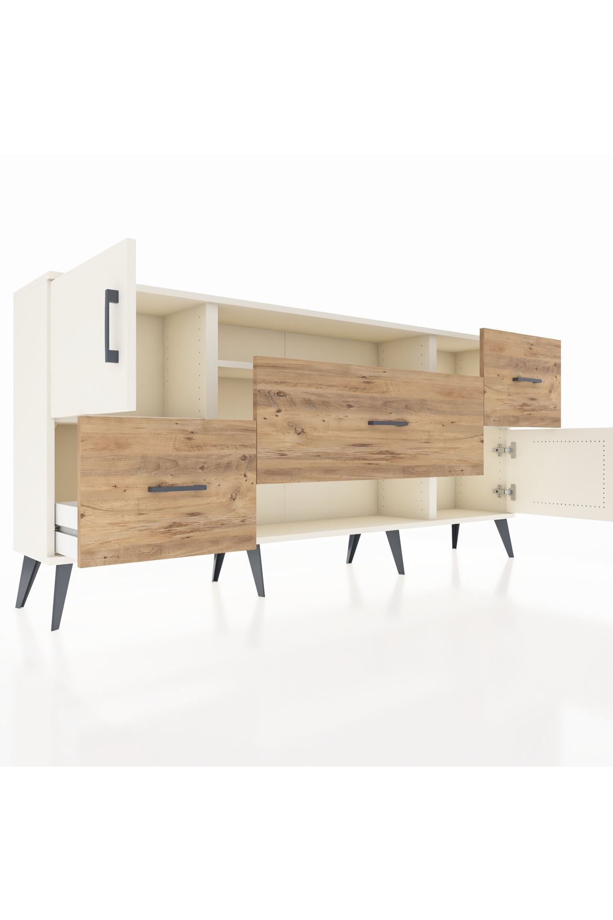 Arges Konsol 2 Raflı 3 Çekmeceli 2 Kapaklı 176x30x83 - S148M020V06A