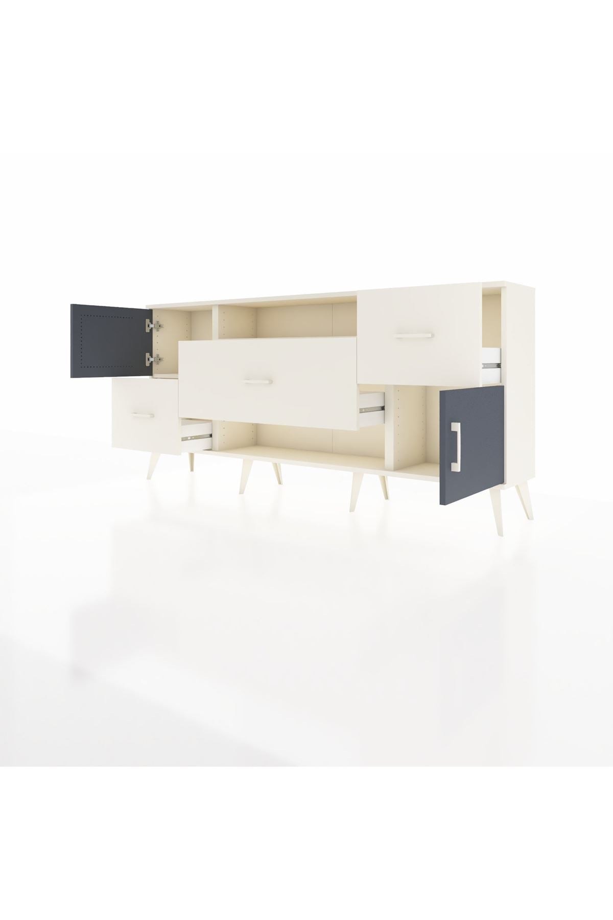 Arges Konsol 2 Raflı 3 Çekmeceli 2 Kapaklı 176x30x83 - S148M020V07A