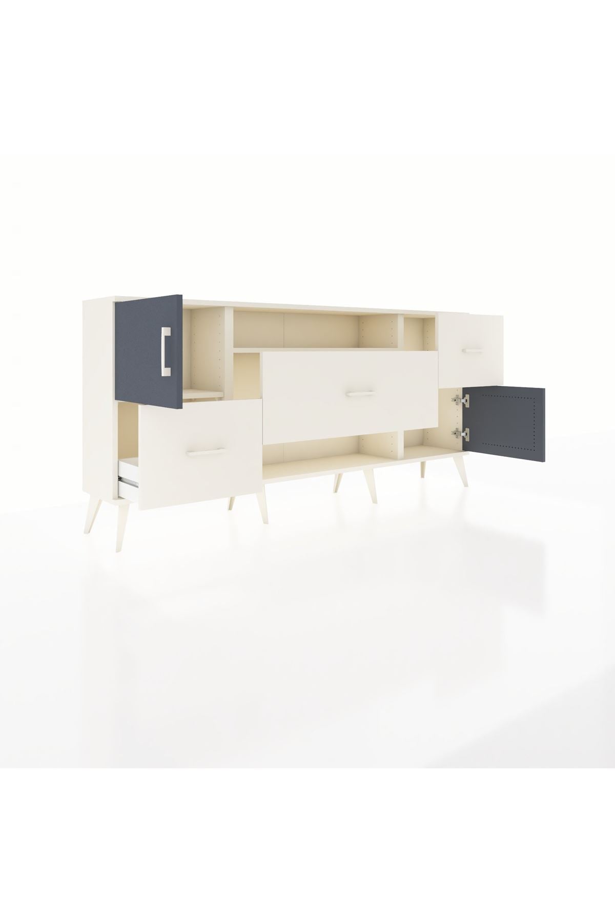 Arges Konsol 2 Raflı 3 Çekmeceli 2 Kapaklı 176x30x83 - S148M020V07A