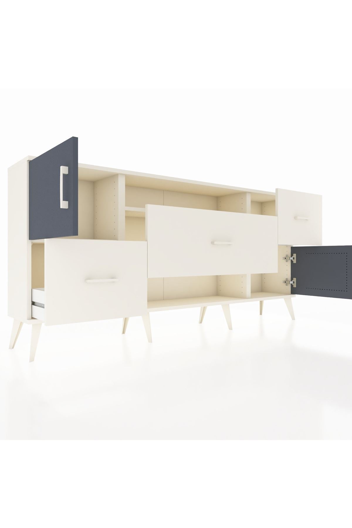 Arges Konsol 2 Raflı 3 Çekmeceli 2 Kapaklı 176x30x83 - S148M020V07A