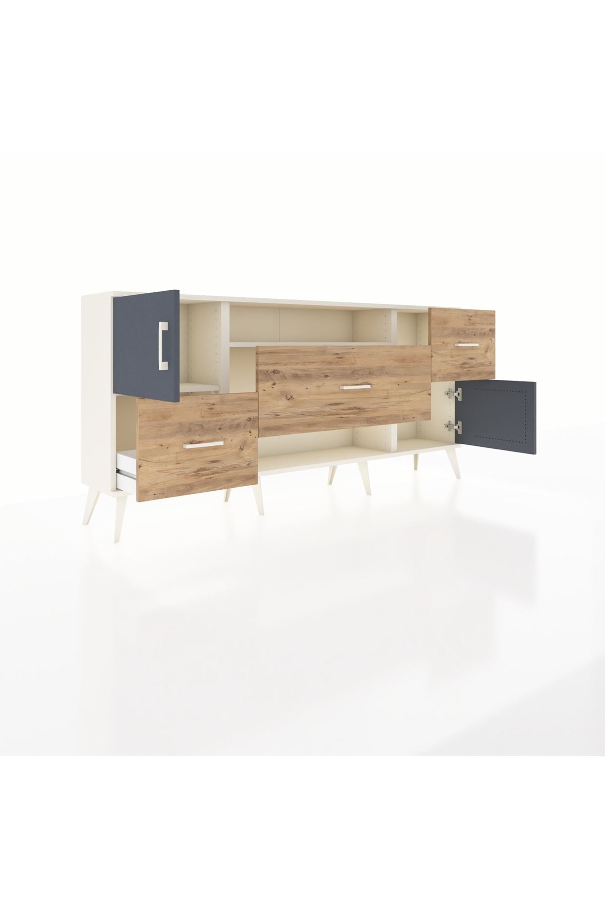 Arges Konsol 2 Raflı 3 Çekmeceli 2 Kapaklı 176x30x83 - S148M020V09A