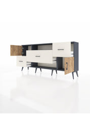 Arges Konsol 2 Raflı 3 Çekmeceli 2 Kapaklı 176x30x83 - S148M020V10A