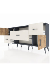 Arges Konsol 2 Raflı 3 Çekmeceli 2 Kapaklı 176x30x83 - S148M020V10A