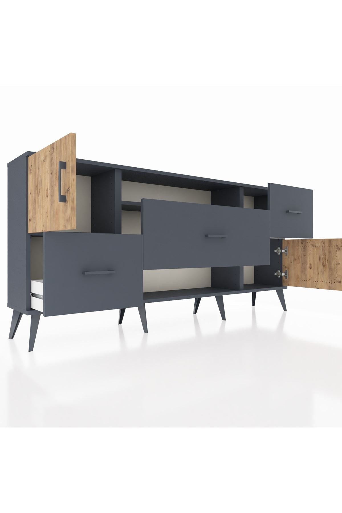 Arges Konsol 2 Raflı 3 Çekmeceli 2 Kapaklı 176x30x83 - S148M020V11A