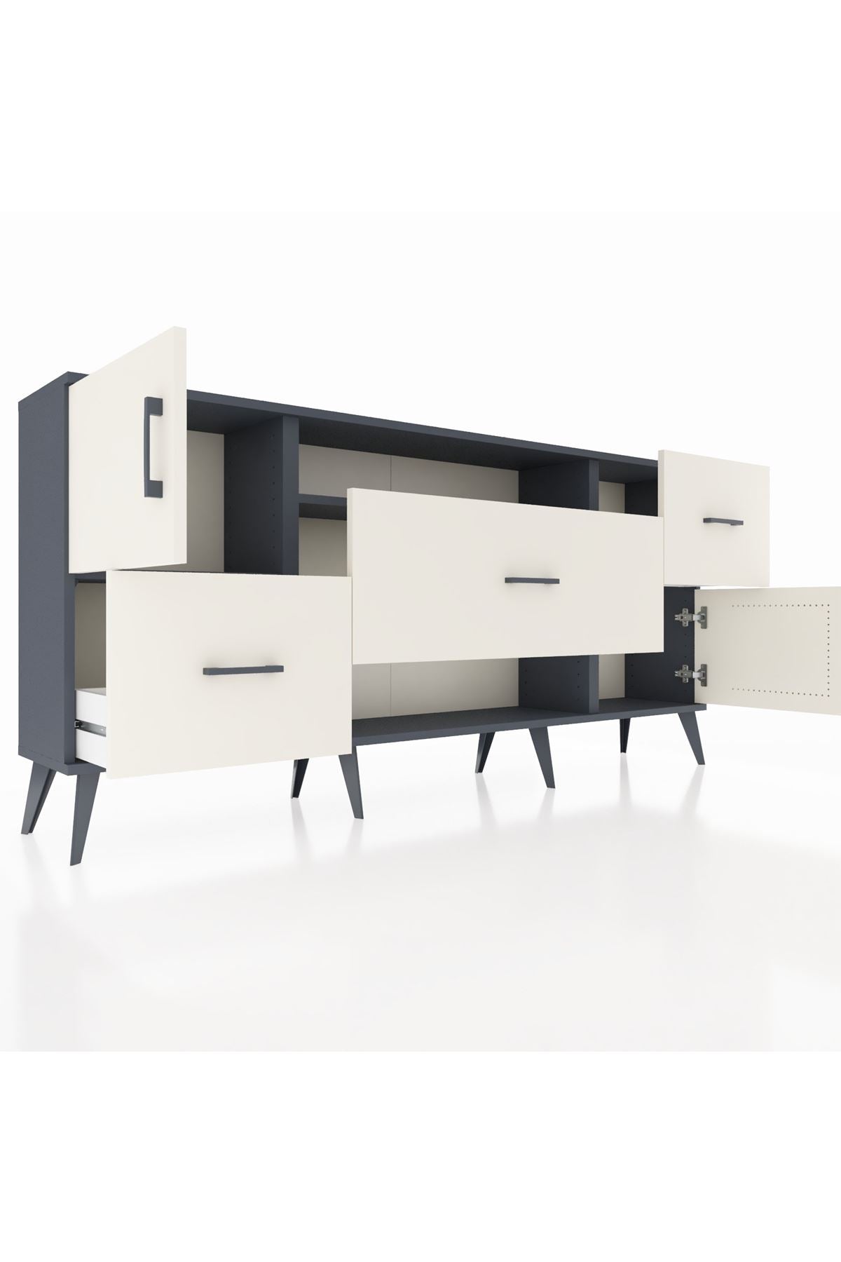 Arges Konsol 2 Raflı 3 Çekmeceli 2 Kapaklı 176x30x83 - S148M020V13A