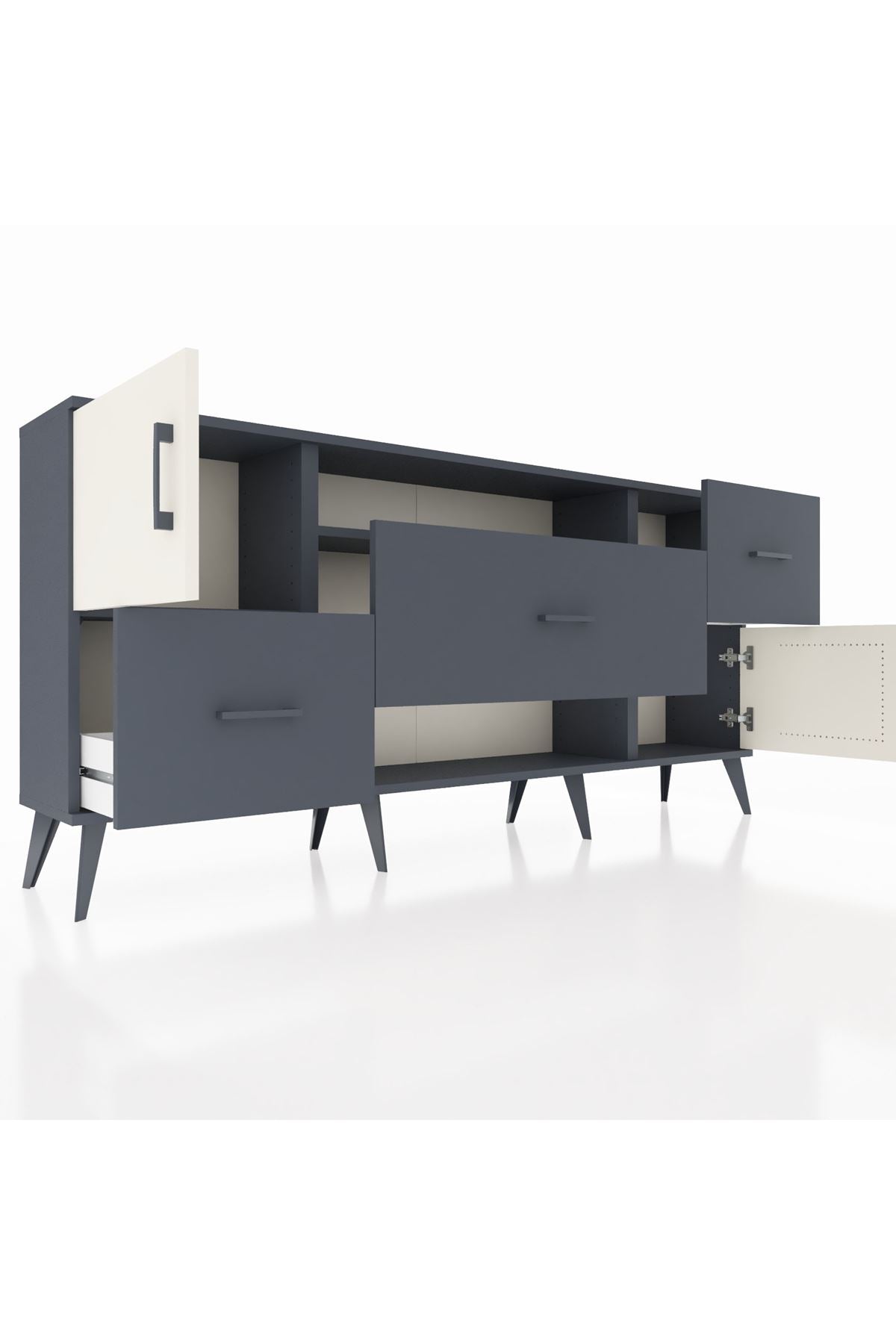 Arges Konsol 2 Raflı 3 Çekmeceli 2 Kapaklı 176x30x83 - S148M020V14A