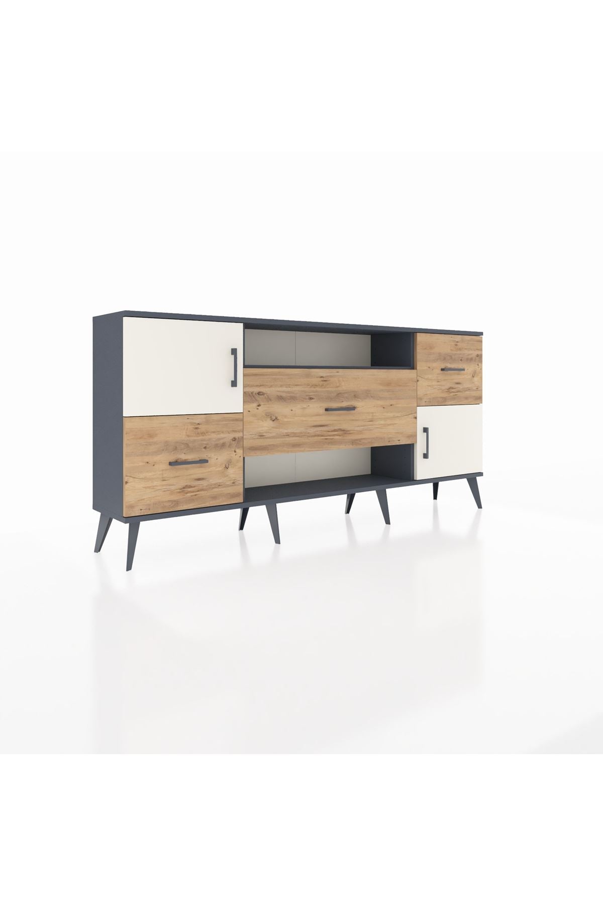 Arges Konsol 2 Raflı 3 Çekmeceli 2 Kapaklı 176x30x83 - S148M020V15A