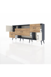 Arges Konsol 2 Raflı 3 Çekmeceli 2 Kapaklı 176x30x83 - S148M020V15A