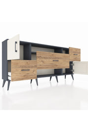 Arges Konsol 2 Raflı 3 Çekmeceli 2 Kapaklı 176x30x83 - S148M020V15A