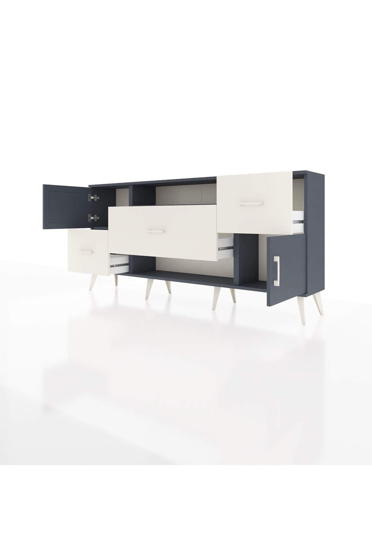 Arges Konsol 2 Raflı 3 Çekmeceli 2 Kapaklı 176x30x83 - S148M020V16A