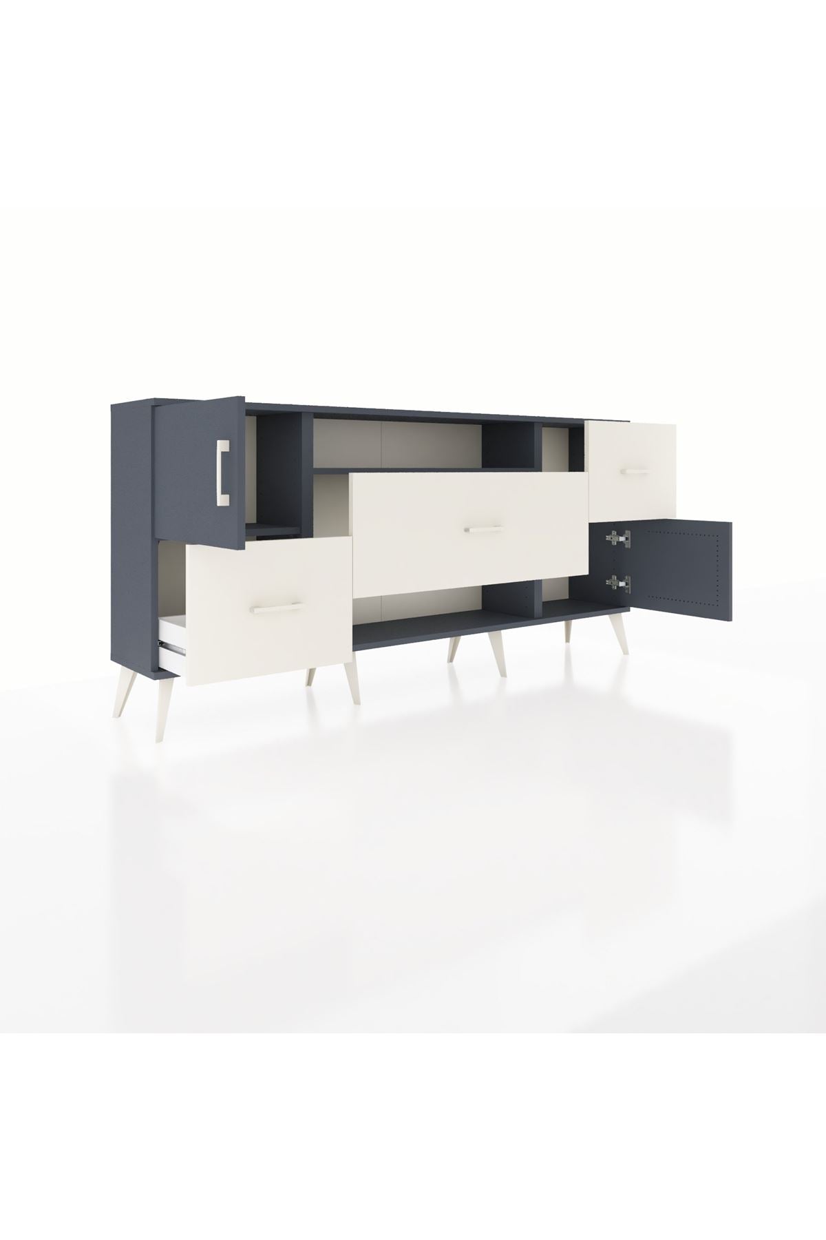 Arges Konsol 2 Raflı 3 Çekmeceli 2 Kapaklı 176x30x83 - S148M020V16A