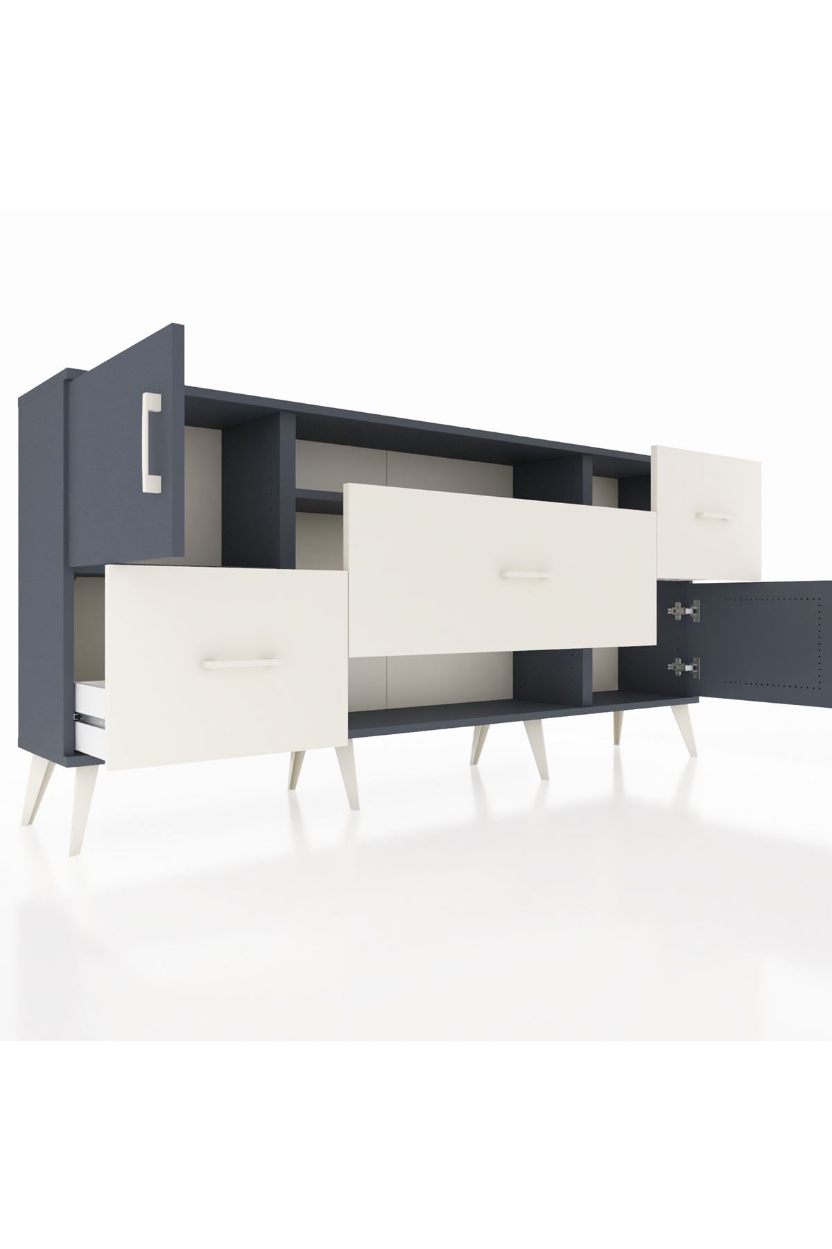 Arges Konsol 2 Raflı 3 Çekmeceli 2 Kapaklı 176x30x83 - S148M020V16A