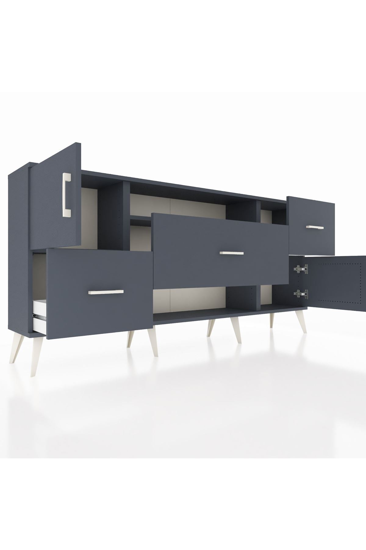 Arges Konsol 2 Raflı 3 Çekmeceli 2 Kapaklı 176x30x83 - S148M020V17A