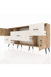 Arges Konsol 2 Raflı 3 Çekmeceli 2 Kapaklı 176x30x83 - S148M020V19A