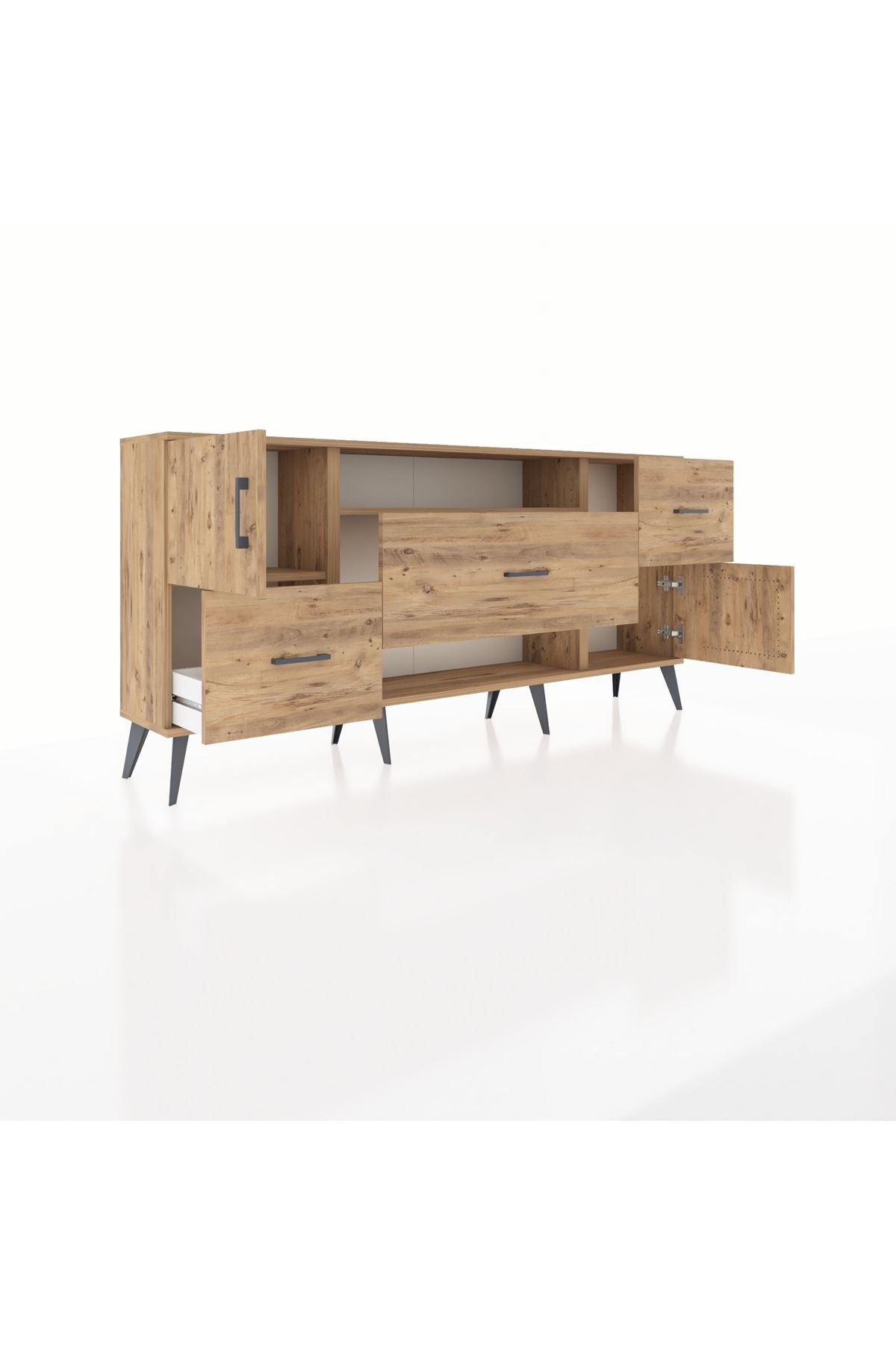 Arges Konsol 2 Raflı 3 Çekmeceli 2 Kapaklı 176x30x83 - S148M020V21A