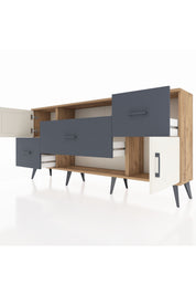 Arges Konsol 2 Raflı 3 Çekmeceli 2 Kapaklı 176x30x83 - S148M020V23A