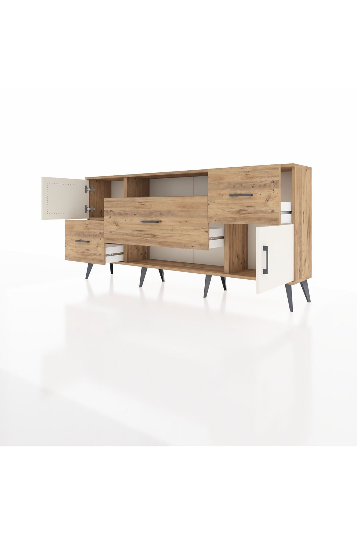 Arges Konsol 2 Raflı 3 Çekmeceli 2 Kapaklı 176x30x83 - S148M020V24A