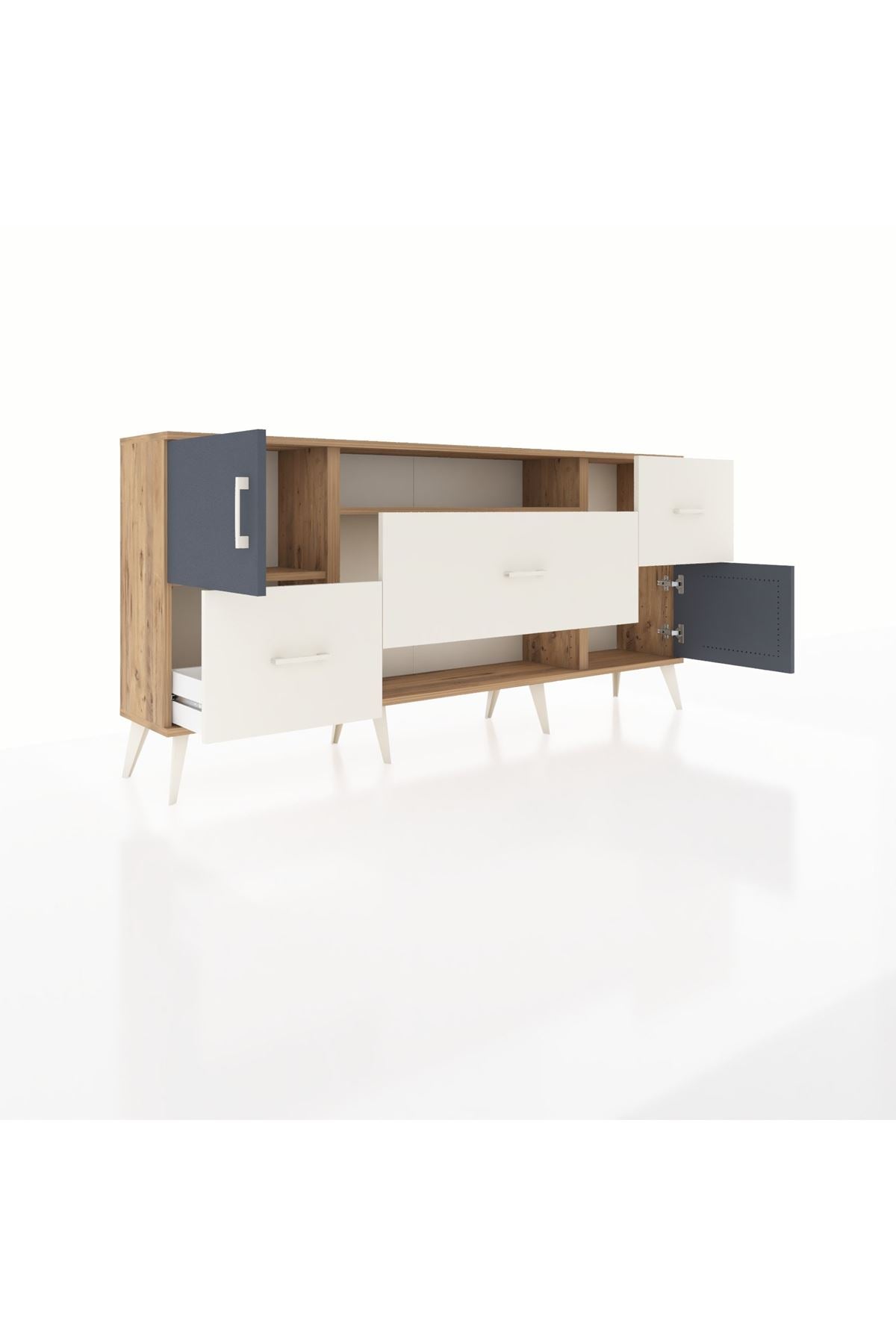 Arges Konsol 2 Raflı 3 Çekmeceli 2 Kapaklı 176x30x83 - S148M020V25A