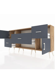 Arges Konsol 2 Raflı 3 Çekmeceli 2 Kapaklı 176x30x83 - S148M020V26A