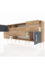 Arges Konsol 2 Raflı 3 Çekmeceli 2 Kapaklı 176x30x83 - S148M020V27A