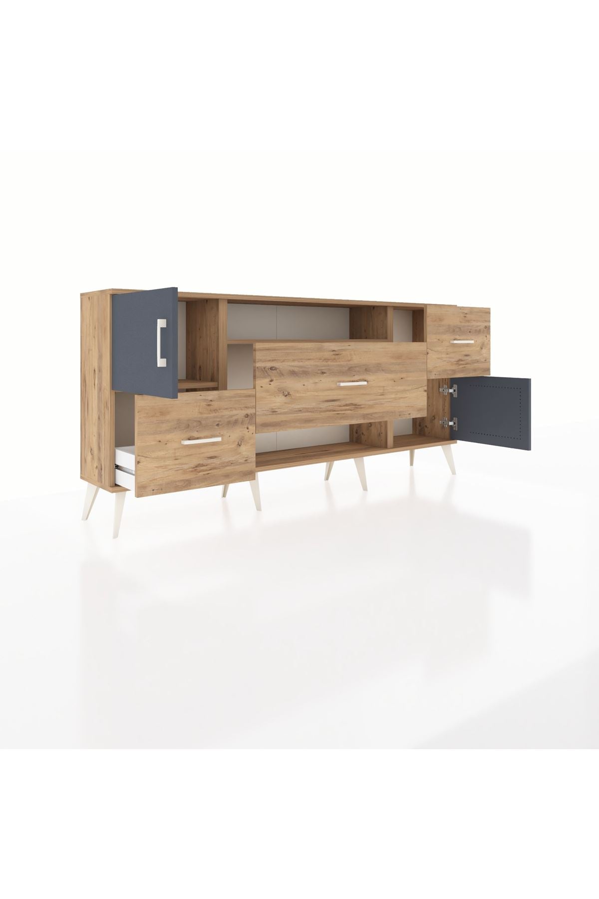 Arges Konsol 2 Raflı 3 Çekmeceli 2 Kapaklı 176x30x83 - S148M020V27A