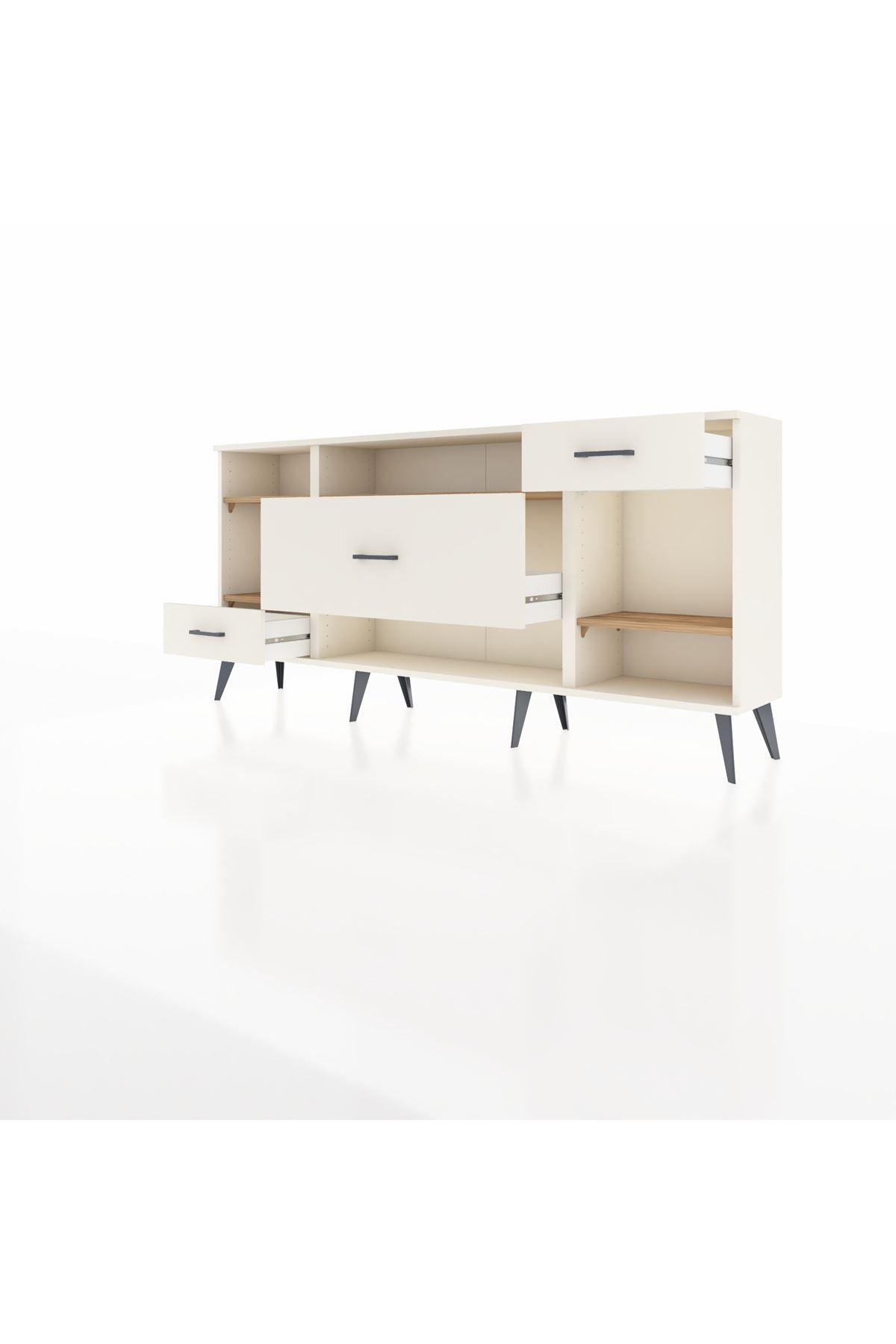 Arges Konsol 4 Raflı 3 Çekmeceli 176x30x83 - S148M021V01A