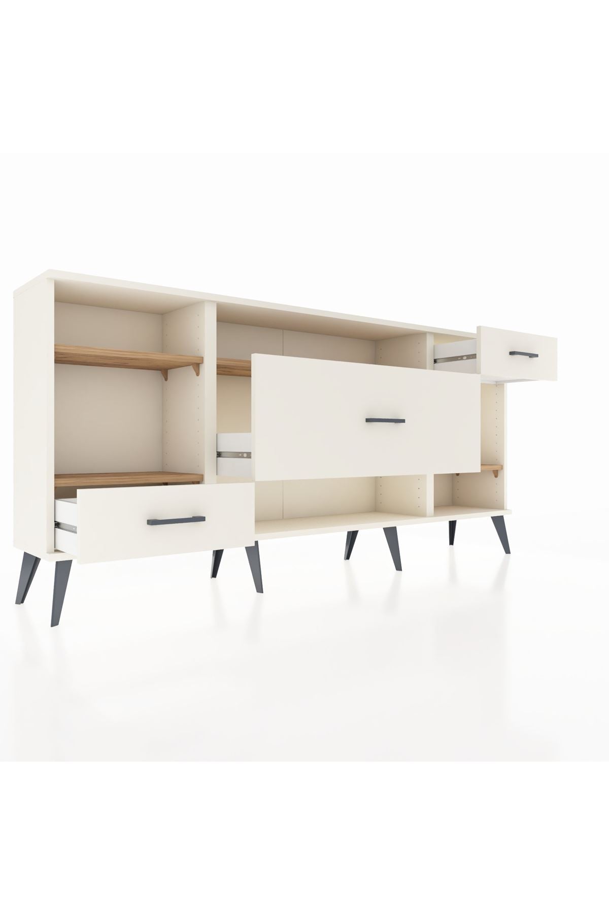 Arges Konsol 4 Raflı 3 Çekmeceli 176x30x83 - S148M021V01A