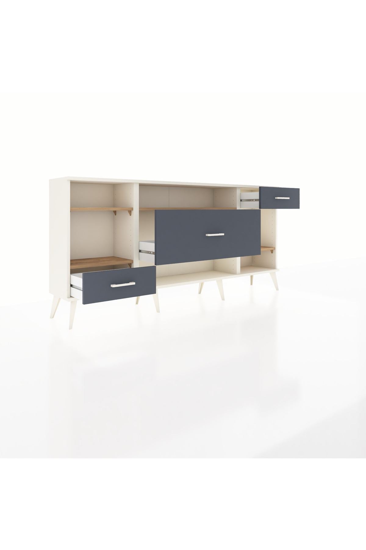 Arges Konsol 4 Raflı 3 Çekmeceli 176x30x83 - S148M021V02A
