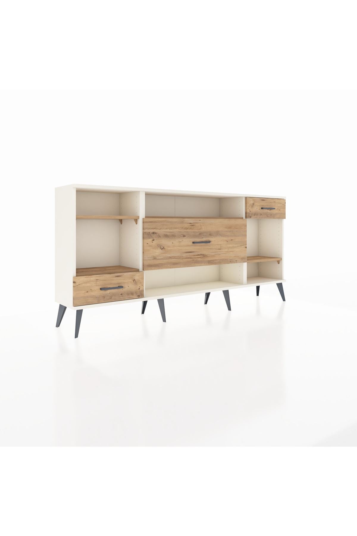 Arges Konsol 4 Raflı 3 Çekmeceli 176x30x83 - S148M021V03A