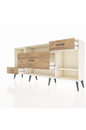 Arges Konsol 4 Raflı 3 Çekmeceli 176x30x83 - S148M021V06A